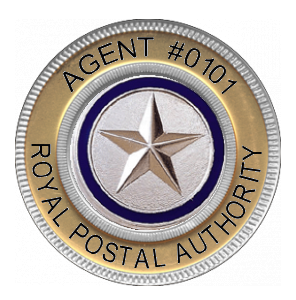 Image of a Royal Postal Agent's Badge.