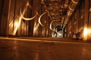 A photo of one of the tunnels of the Superconducting Super-collider, long abandoned by the US Congress