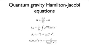One idea for quantum gravity using a list of Hamilton-Jacobi equations