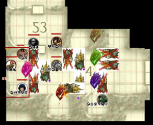 A screenshot of the spellgaunt battle just before it's conclusion.