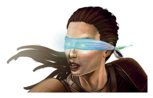 An illustration of what I imagine a headband of true sight looks like. 
