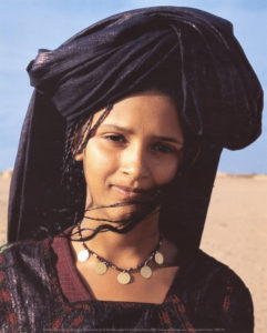A photo of a Moroccan woman. This is my attempt depict what Lady Hilda looks like in Udra court finery.