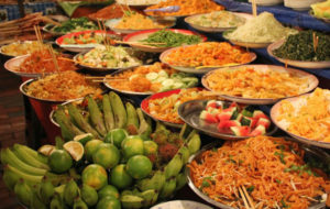 A photo of food in a restaurant in Thailand. Because if there really was a food of the gods, it would be Thai, Indian, Chinese, Carribean or from Italy